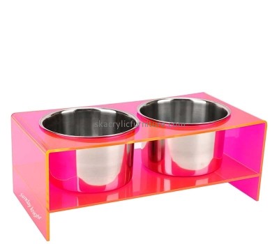 Custom wholesale acrylic dog cat feeder stand AB-144