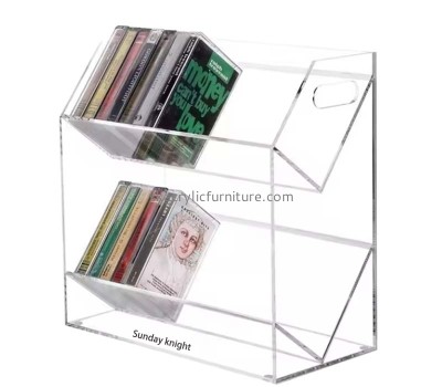 Custom wholesale acrylic desktop 2 tiers bookshelf AT-950