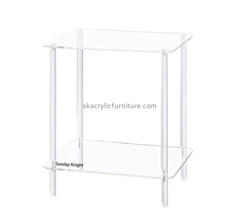 Custom wholesale acrylic 2 tiers side table AT-977