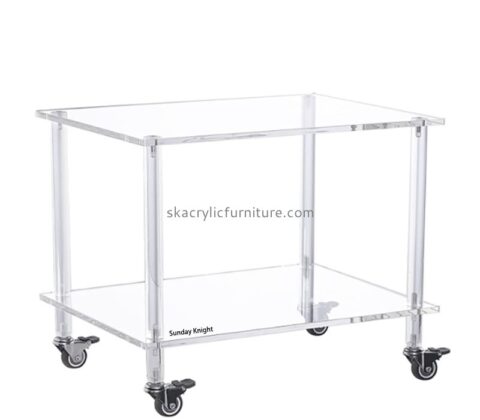 Custom wholesale acrylic printer stand with wheels AT-974