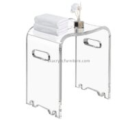 Custom clear acrylic shower stool with handles AC-093