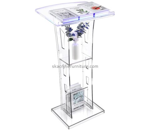 Acrylic furniture supplier custom plexiglass lecterns pulpit AP-1284