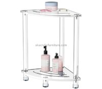 Lucite display manufacturer custom acrylic corner shower stool for inside shower AC-089