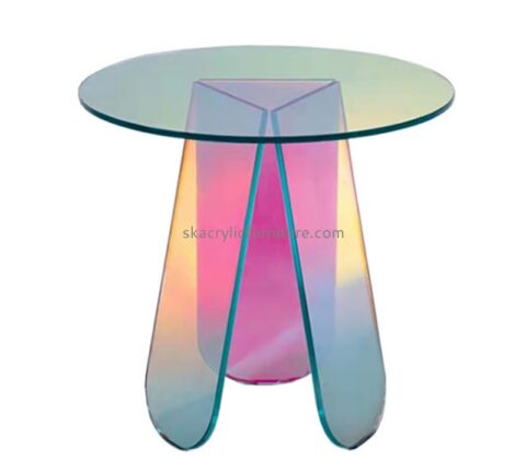 Acrylic furniture manufacturer custom round table plexiglass coffee table AT-833