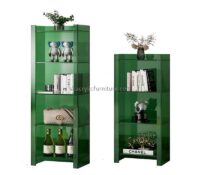 China acrylic manufacturer custom plexiglass side table with tiered shelf AT-848