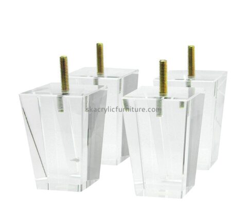 Perspex display supplier custom acrylic furniture legs clear feet AL-057