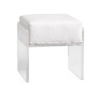 Plexiglass furniture manufacturer custom acrylic vanity stool for hotel AC-055