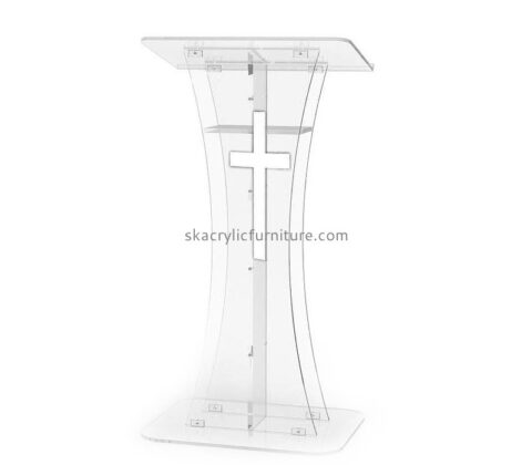 Lucite fruniture supplier custom acrylic church podium AP-1246