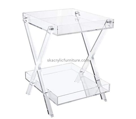 Wholesale custom acrylic 2-tier foldable tray table AT-1051