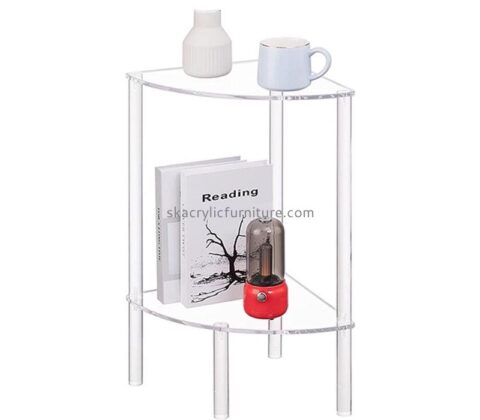 Wholesale custom acrylic 2 tiers corner side table AT-1039