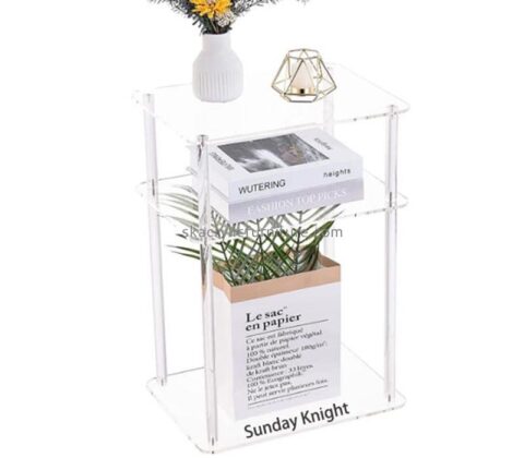 Wholesale custom acrylic 3 tiers living room side table AT-1038