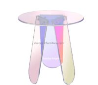 Wholesale custom iridescent acrylic round coffee table AT-1037