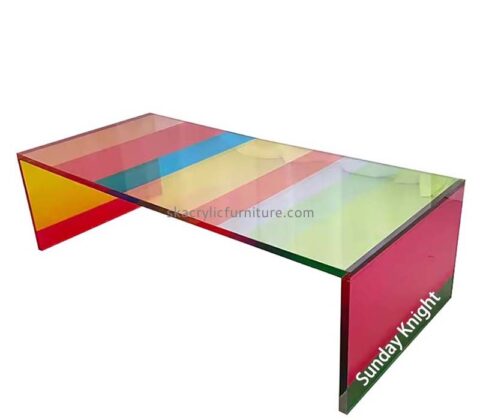 Wholesale custom iridescence acrylic modern living room table AT-1029