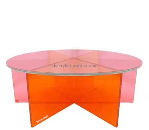 Custom wholesale round acrylic table six sectors AT-1017