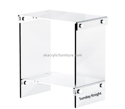 Custom wholesale acrylic 2 tiers sofa end table AT-1010