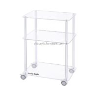 Custom wholesale acrylic 3 tiers rolling side table AT-978