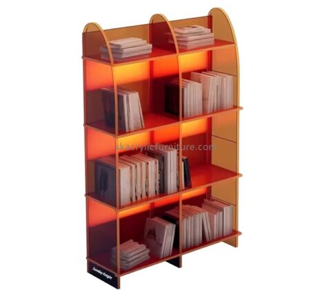 Custom wholesale acrylic lattice bookcase AT-966