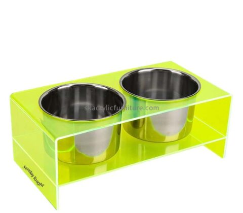 Custom wholesale acrylic pets feeder stand AB-146