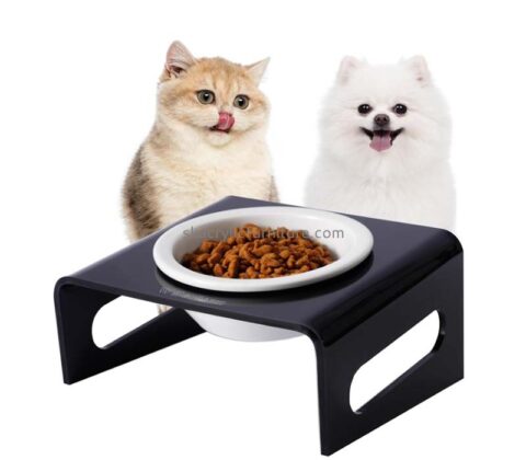 Custom wholesale acrylic cat feeder stand AB-148