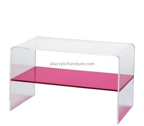 Custom wholesale acrylic 2 layers living roon tea table AT-946