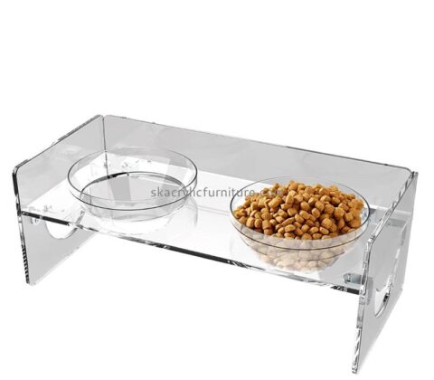 Custom wholesale acrylic pet bowls holder AB-136