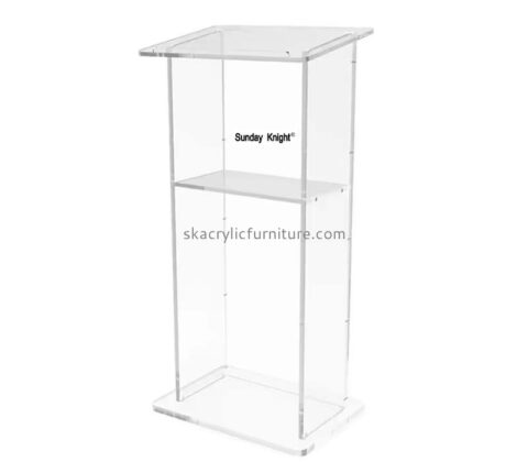 Custom acrylic reception stand podium AP-1308