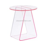 Custom acrylic round nightstand coffee table AT-905