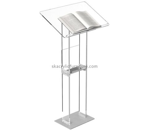 Custom acrylic lecterns with storage shelf AP-1299