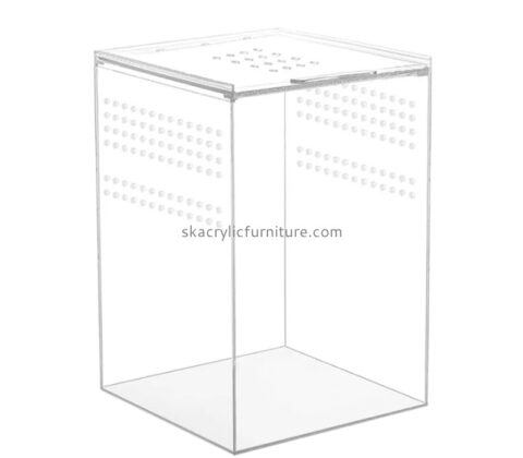 Custom clear acrylic reptile feeding tarantula habitat box AB-107