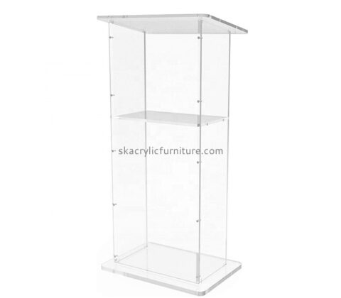 China acrylic manufacturer custom plexiglass podium for wedding restaurants AP-1276