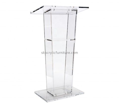 China plexiglass manufacturer custom acrylic reception guest teacher\'s conference speech podium AP-1273