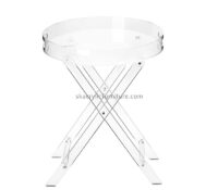 Plexiglass display supplier custom acrylic foldable round tray table AT-870