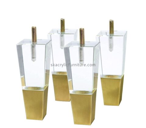 China acrylic supplier custom plexiglass replacement sofa feet DIY legs AL-068