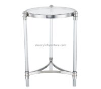 Acrylic furniture supplier custom plexiglass small round table for lobby AT-863