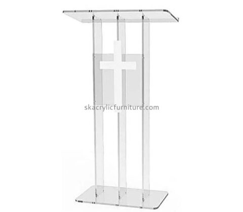 Lucite fruniture supplier custom acrylic church podium AP-1256