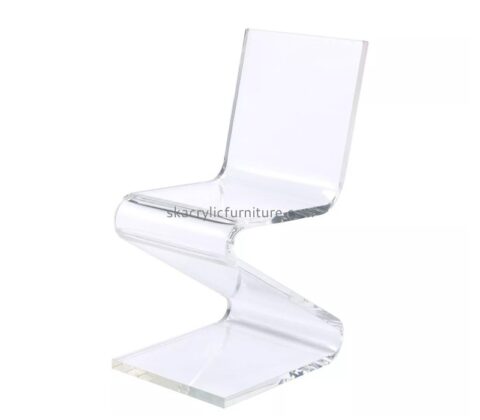 China plexiglass manufacturer custom acrylic Z shape chair AC-046