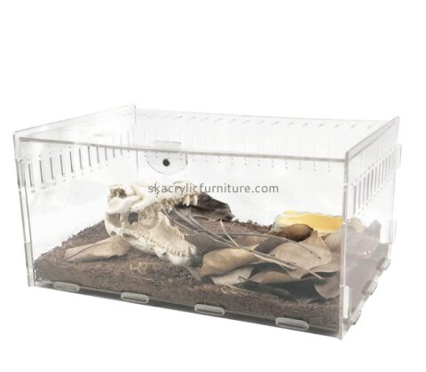 Plexiglass display supplier custom acrylic reptile cage breeding box terrarium tank AB-067