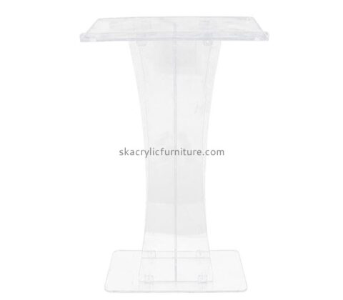 Lucite fruniture supplier custom acrylic forum lecture classroom podium AP-1255