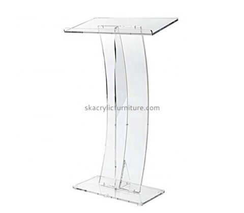 Acrylic furniture supplier custom plexiglass pulpits lucite podium perspex lectern AP-1238