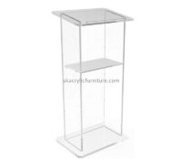 Plexiglass furniture manufaturer custom acrylic podium lucite school Lectern event reception desk AP-1235