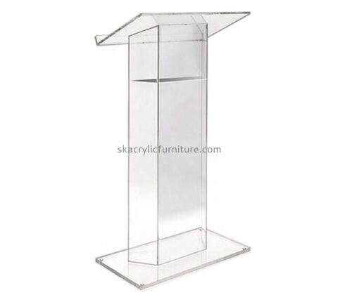 China acrylic manufacturer custom plexiglass podium lucite church pulpit school lectern AP-1234