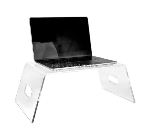 Custom acrylic monitor stand clear plexiglass laptop riser AT-827