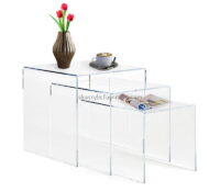 Wholesale acrylic furniture living room clear acrylic table and chairs modern coffee table AT-006