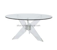 Wholesale acrylic coffee shop furniture angel coffee table plastic round table AT-019