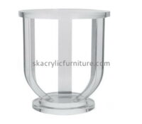 Factory wholesale acrylic bed room furniture round glass coffee table plastic dining table AT-020