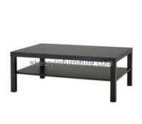 Black acrylic coffee table with shelf AT-680