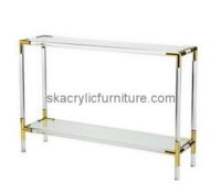 Customize plexiglass side table with storage AT-566