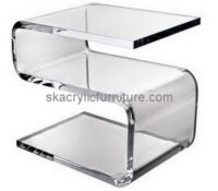 Customize perspex modern coffee table with shelf AT-517