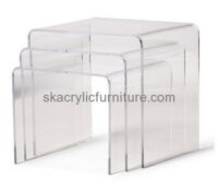 Bespoke clear acrylic laptop table AT-237