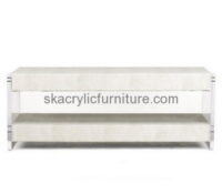 Bespoke acrylic end tables with storage AT-222